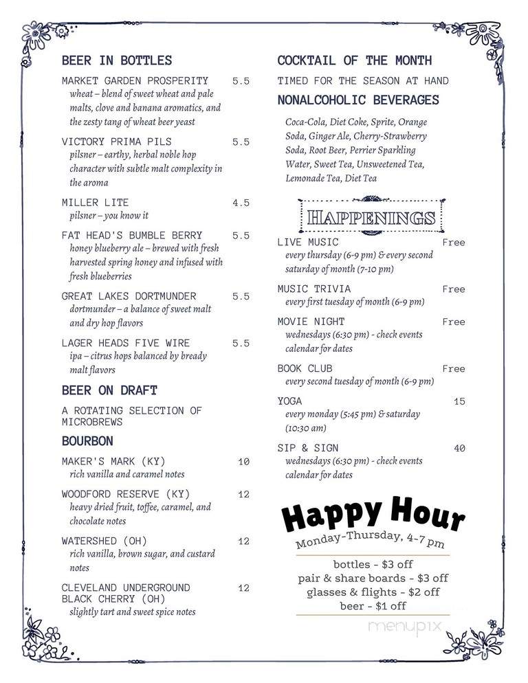 High & Low Winery - Medina, OH menu_pic