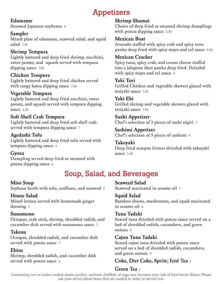 Ichimi Sushi - Battle Creek, MI menu_pic