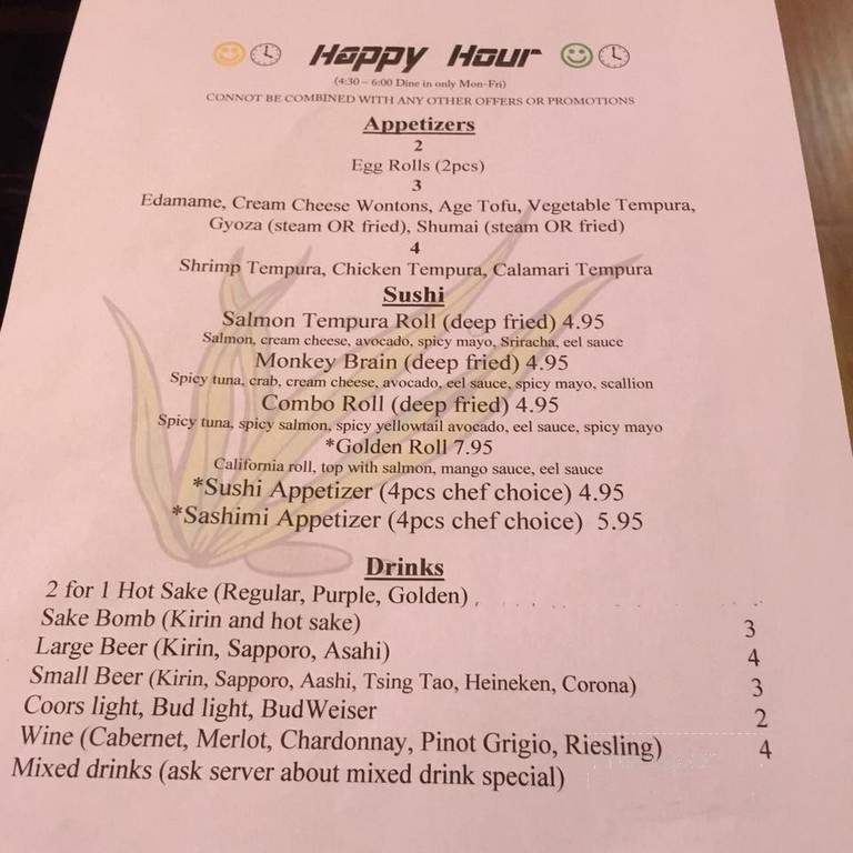 JP Nori Sushi & Asian Cuisine - Littleton, CO menu_pic