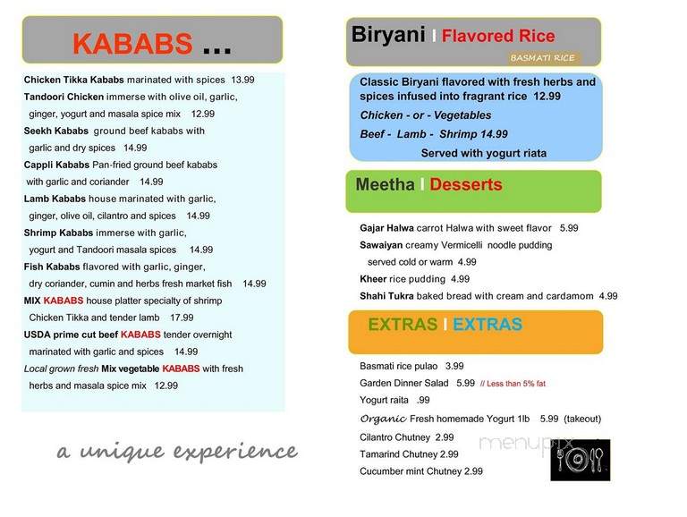 Kababs - Wichita, KS menu_pic