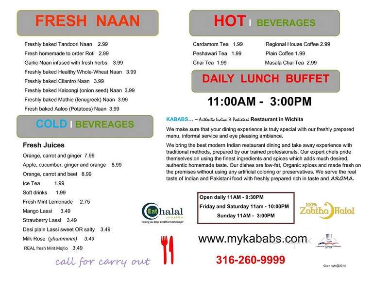 Kababs - Wichita, KS menu_pic