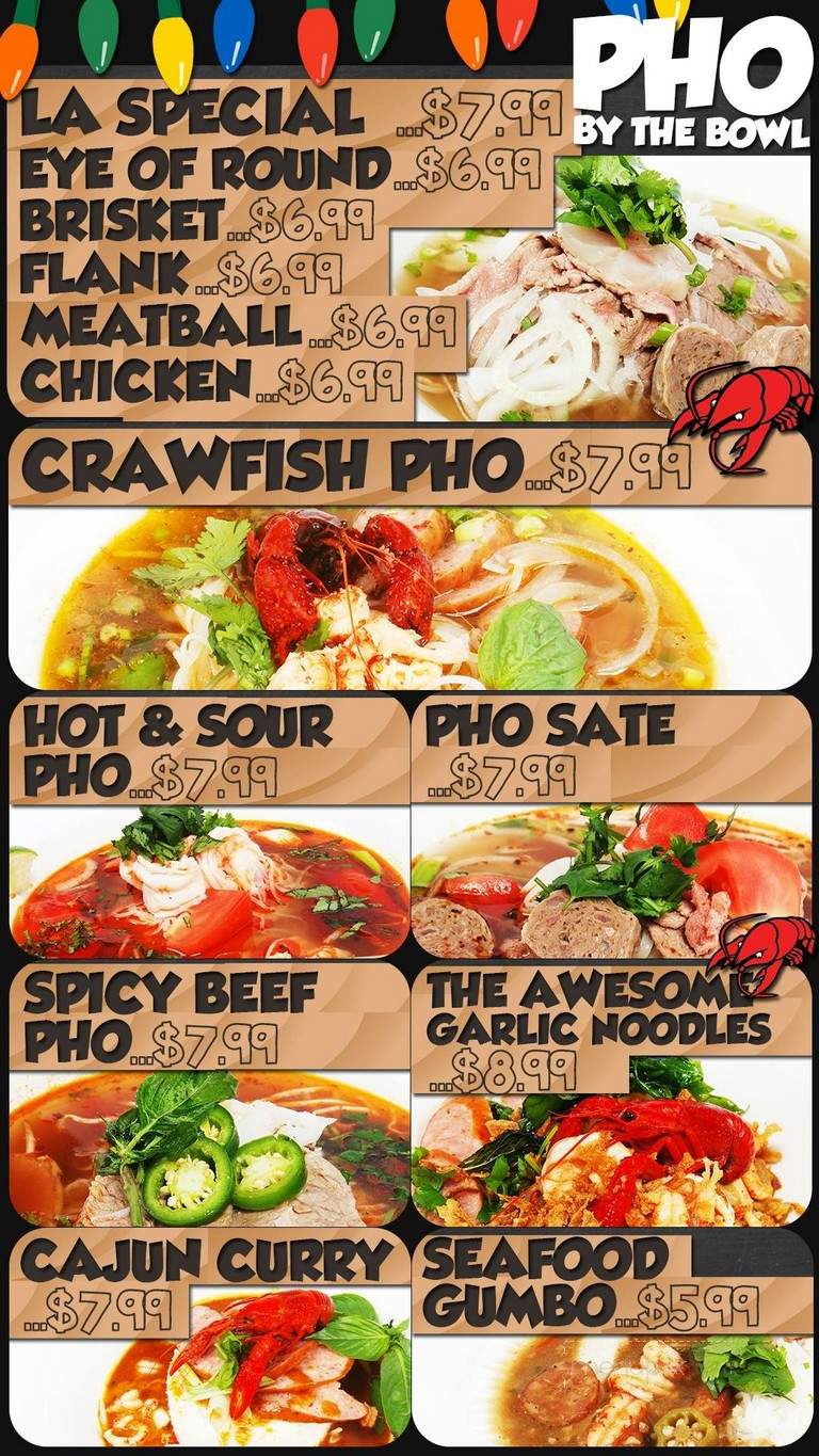 Menu of LA Crawfish in Baytown, TX 77521