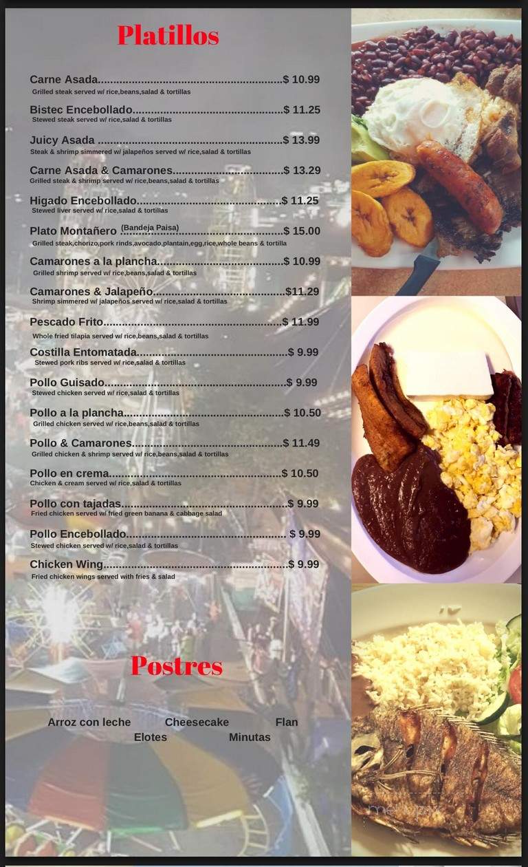 Latino American Restaurant - Kansas City, MO menu_pic