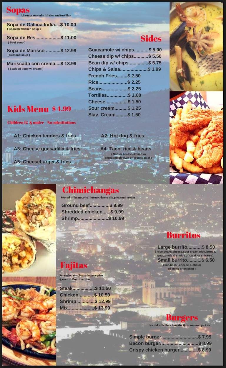 Latino American Restaurant - Kansas City, MO menu_pic