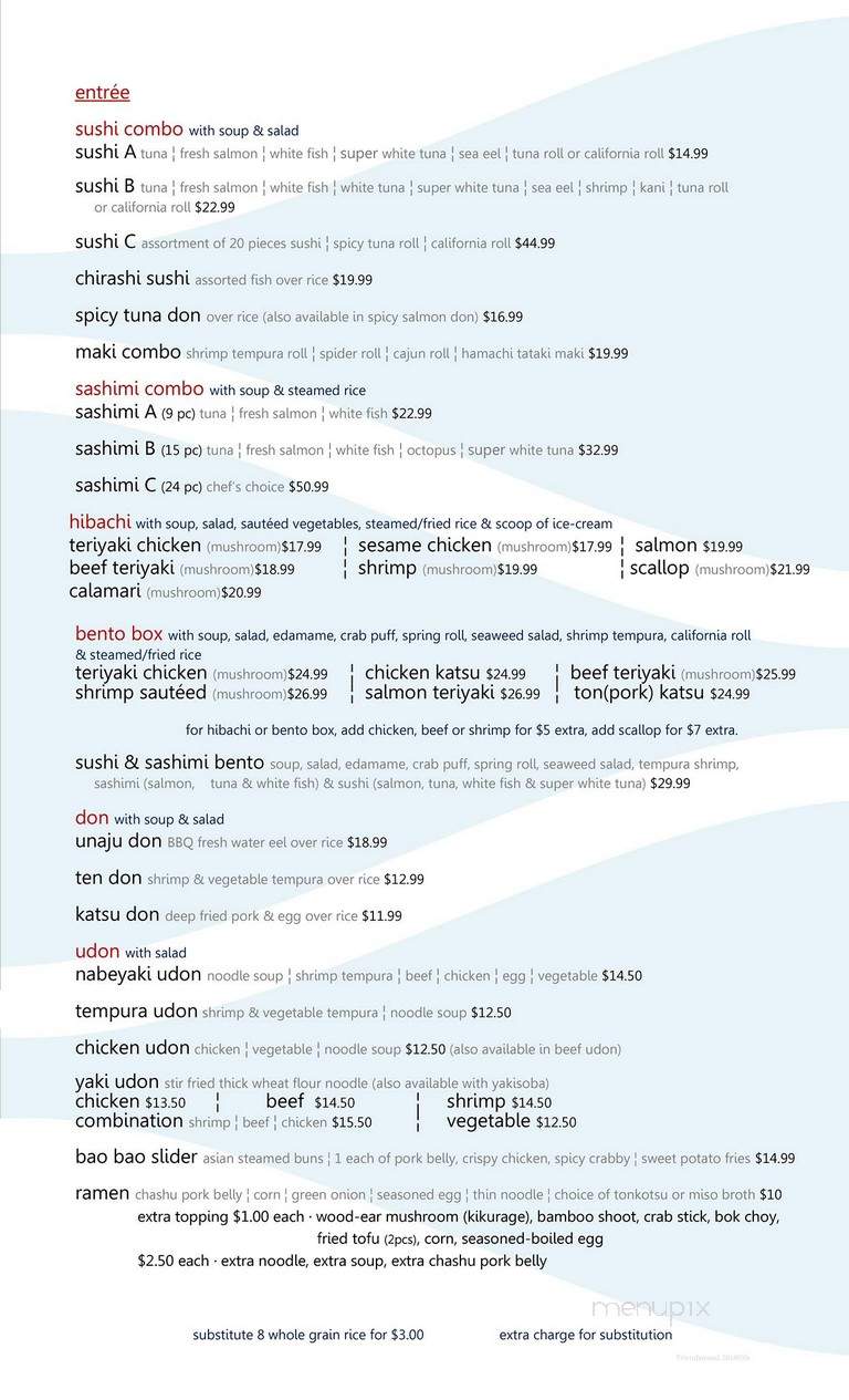 Masa Sushi - Friendswood, TX menu_pic
