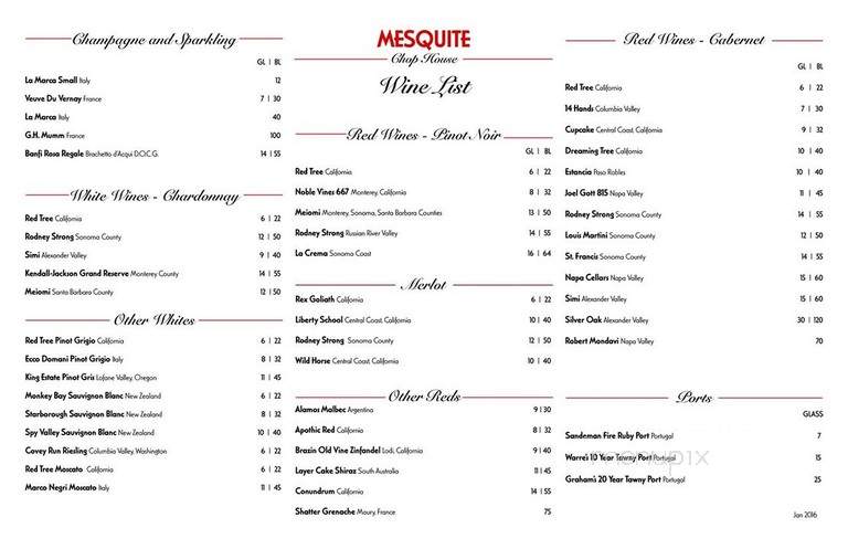 Mesquite Chop House - Oxford, MS menu_pic