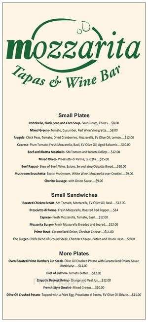 Mozzarita Bar - Boca Raton, FL menu_pic