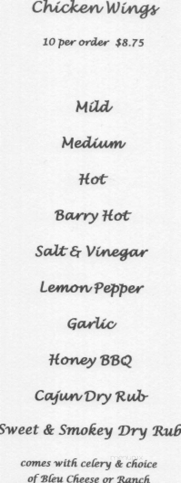 North Country Club Restaurant - Keeseville, NY menu_pic