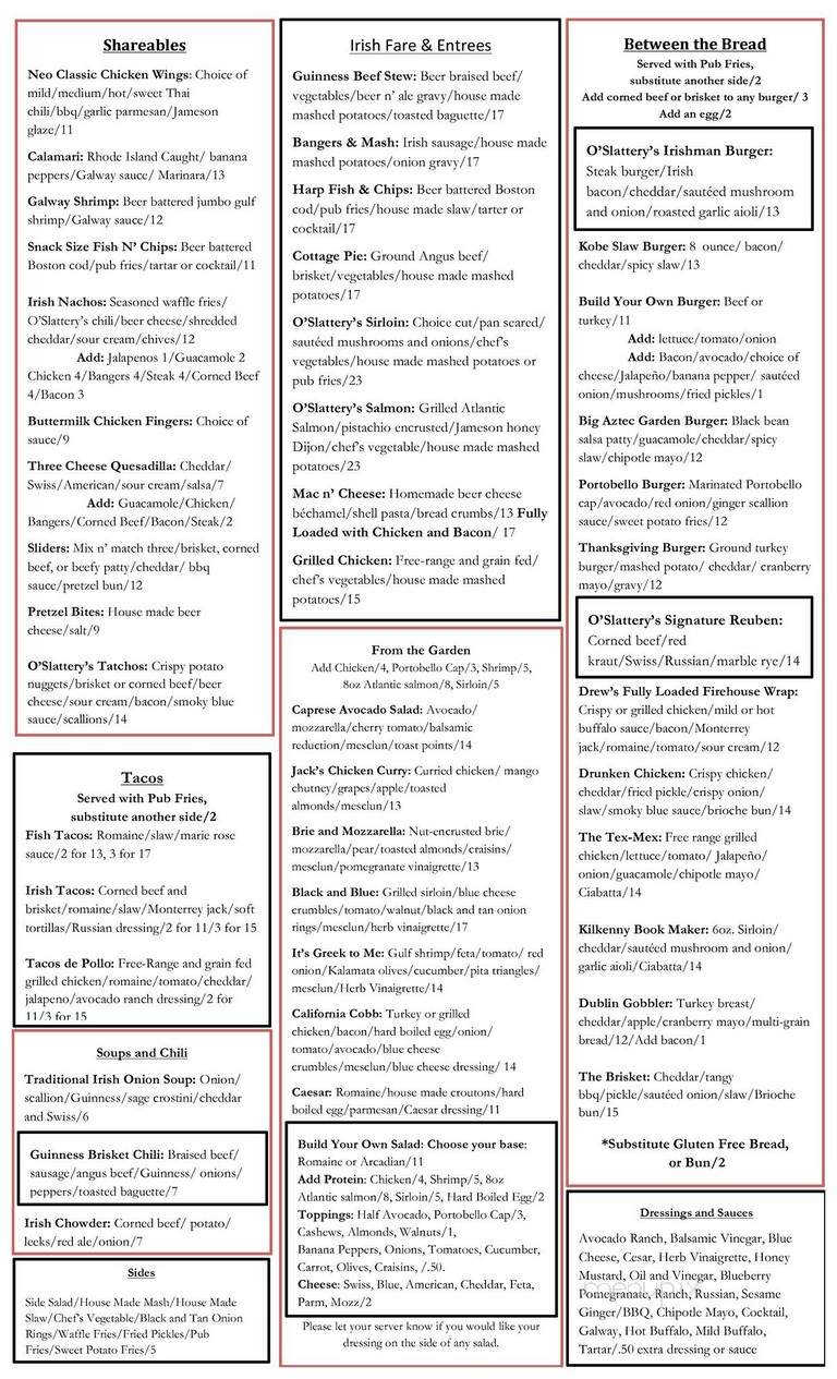OSlatterys Irish Restaurant and Pub - Delmar, NY