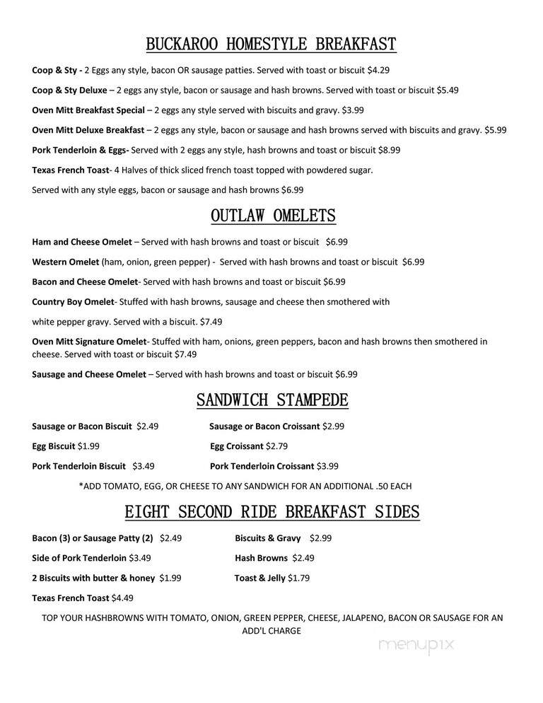 Oven Mitt - Barbourville, KY menu_pic