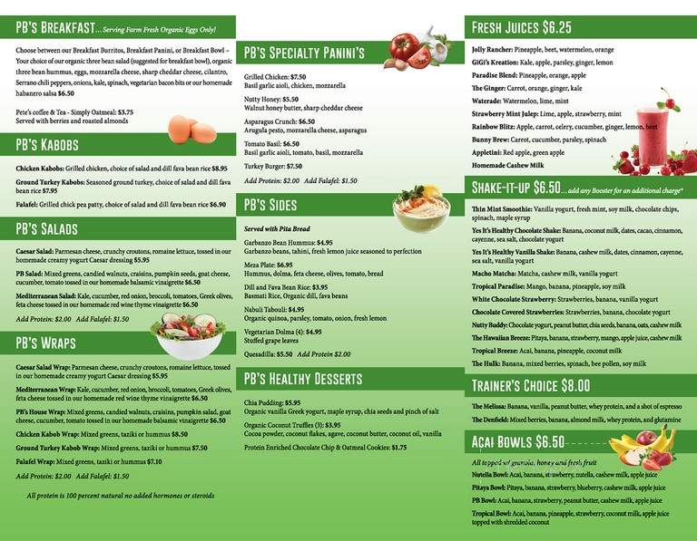 Power Boost Health Bar - Canoga Park, CA menu_pic