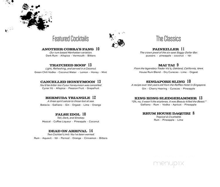 Rhum - Portland, ME menu_pic