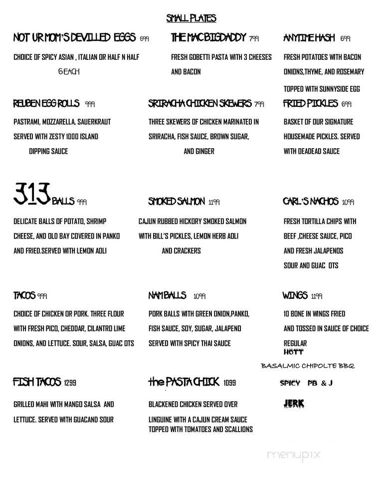 Southside 313 Bar & Grille - Bethlehem, PA menu_pic