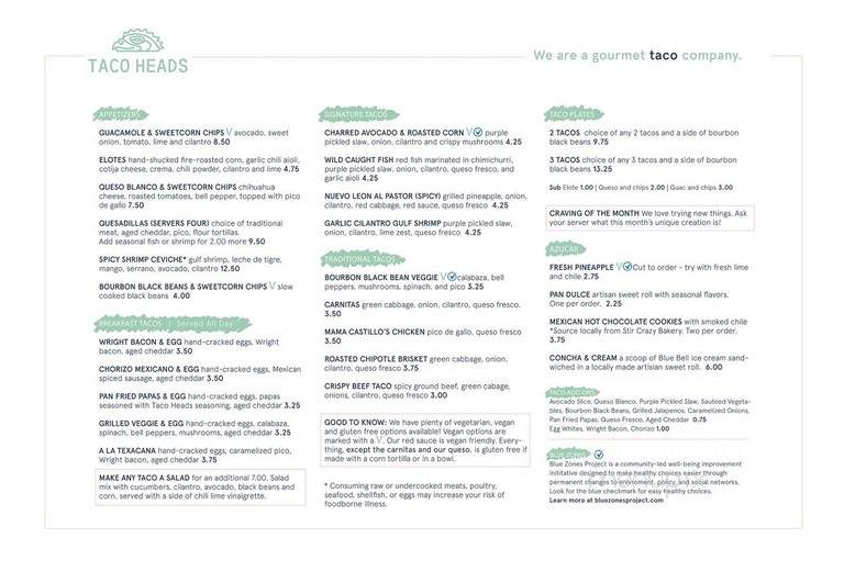 Taco Heads - Fort Worth, TX menu_pic