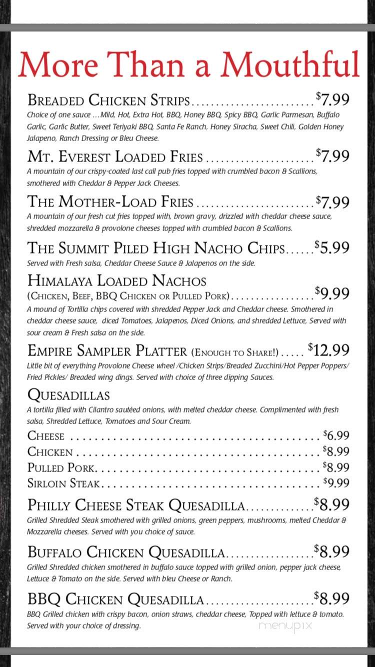 The Last Call - Canonsburg, PA menu_pic