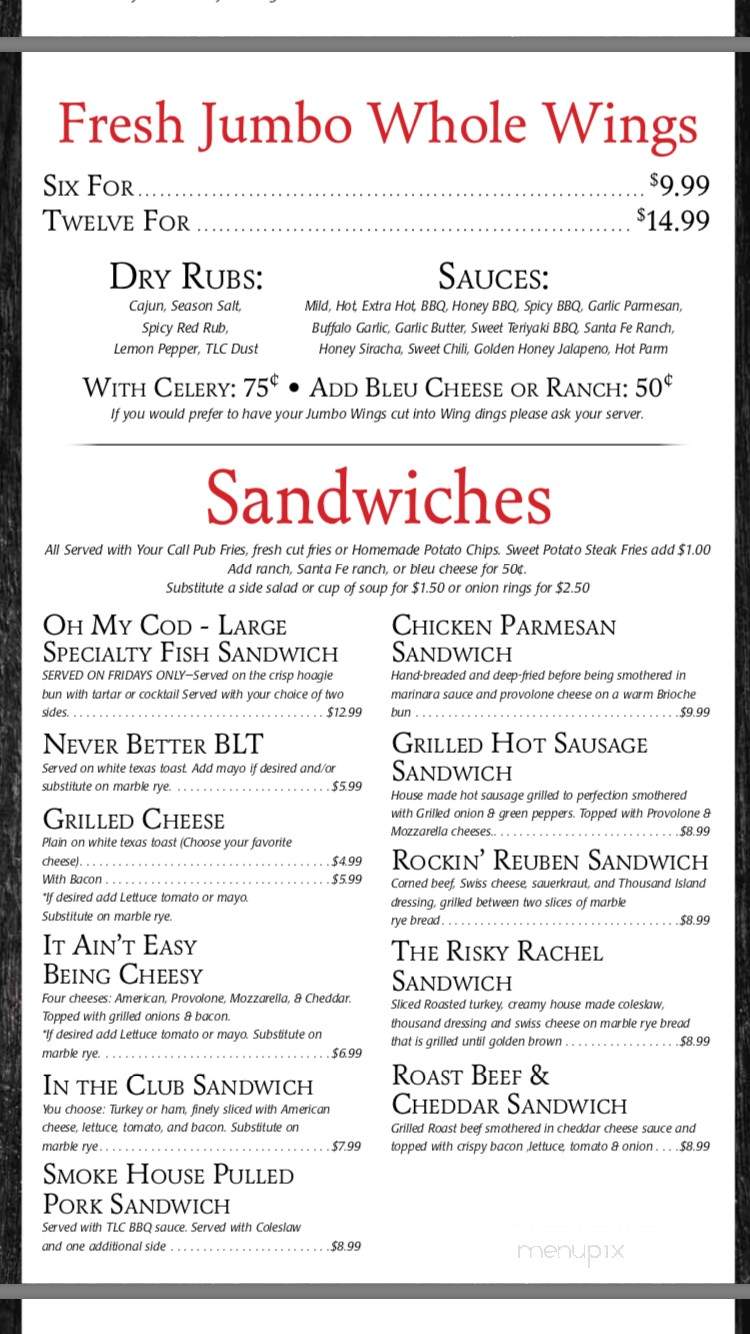 The Last Call - Canonsburg, PA menu_pic
