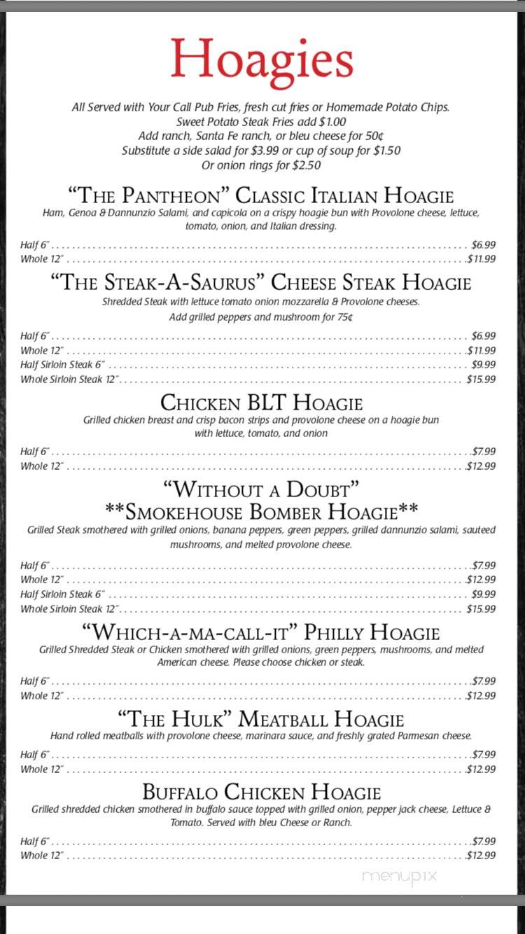 The Last Call - Canonsburg, PA menu_pic