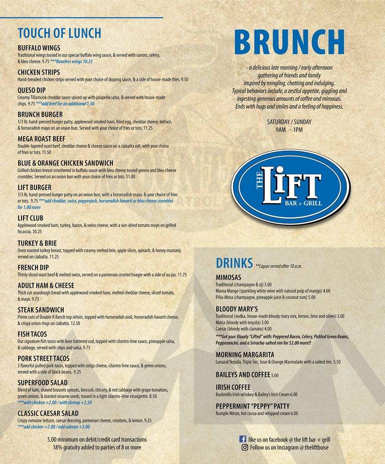 The Lift Bar + Grill 2 - Boise, ID menu_pic