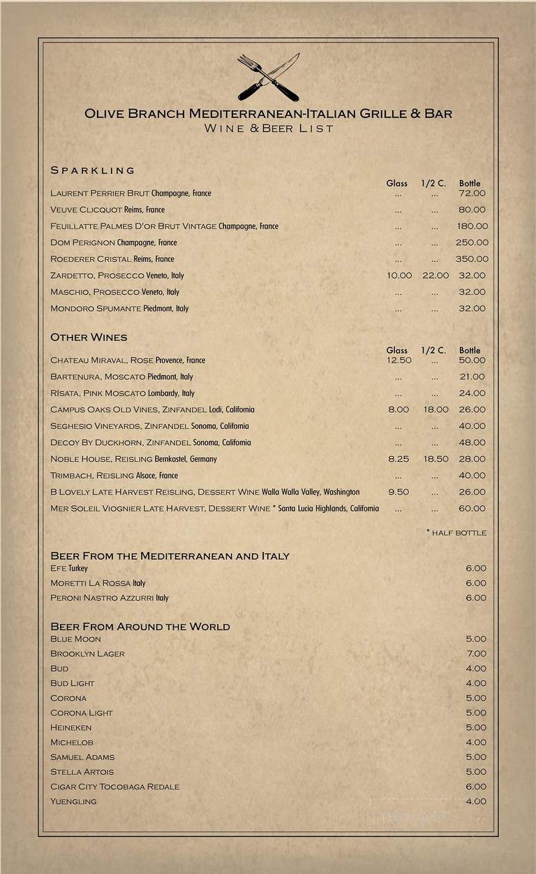The Olive Branch - Mount Dora, FL menu_pic