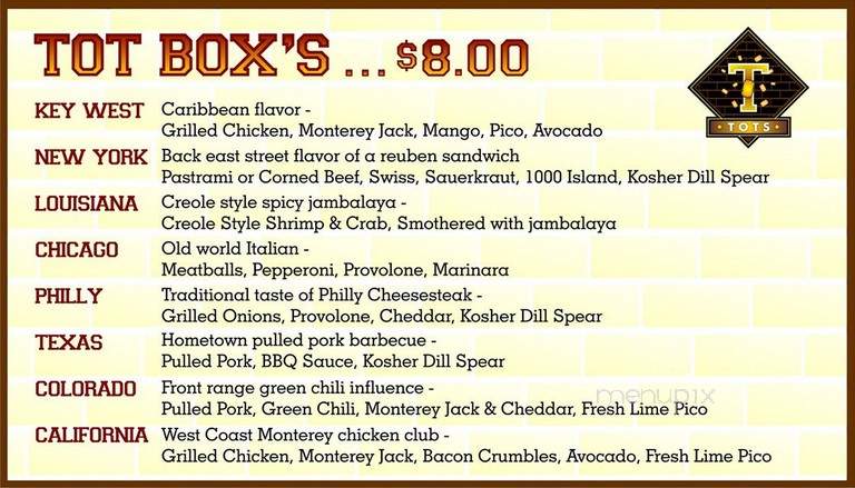 Tots - Boulder, CO menu_pic