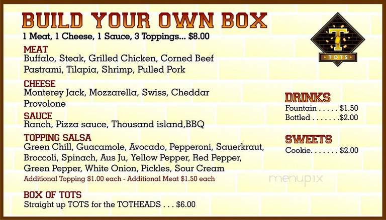 Tots - Boulder, CO menu_pic
