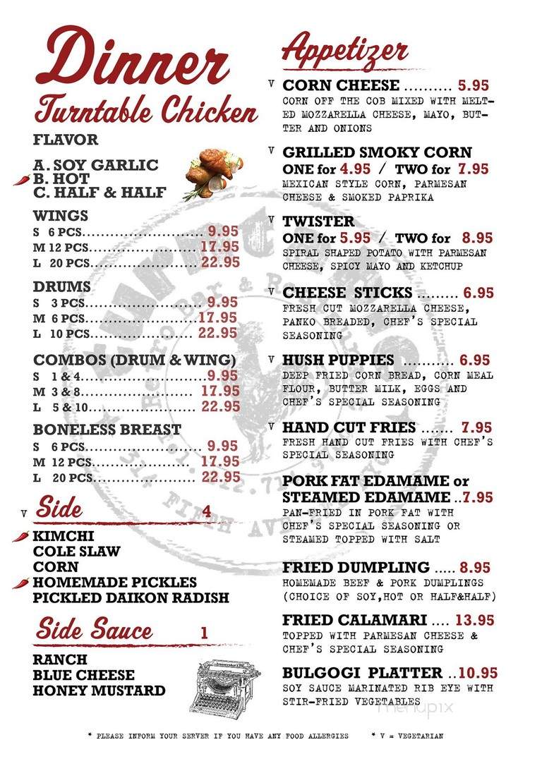 Turntable 5060 - New York, NY menu_pic