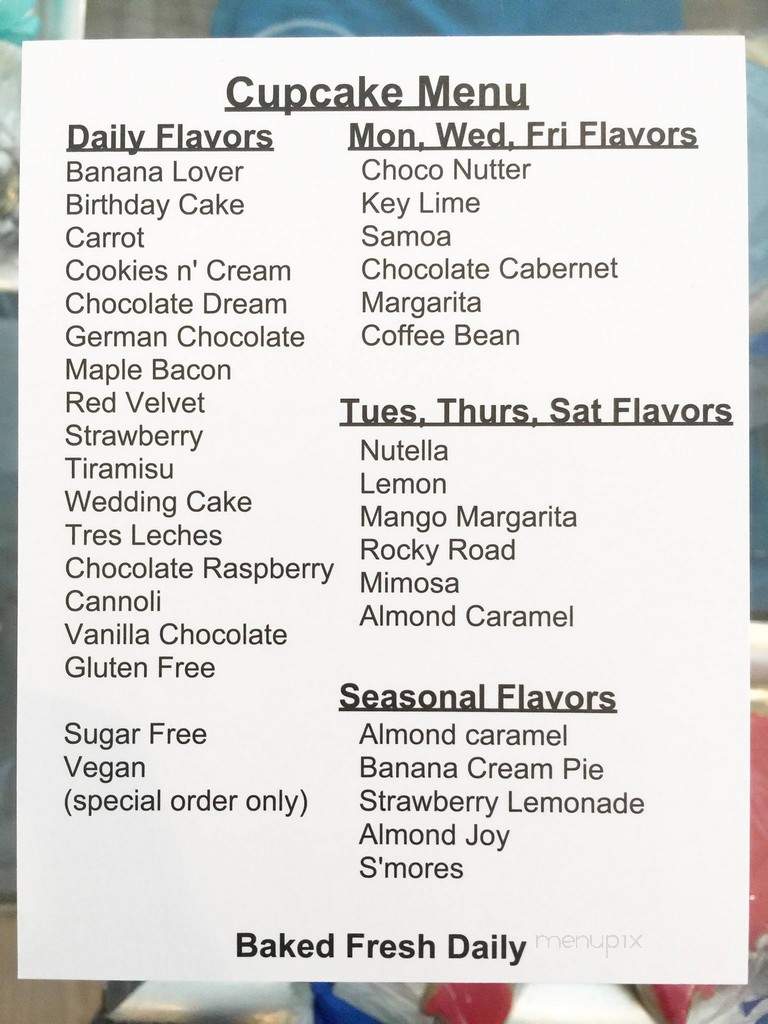 Urban Cupcakes & More - Virginia Beach, VA menu_pic