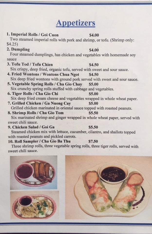 Viet Thai Restaurant - Essex, VT menu_pic