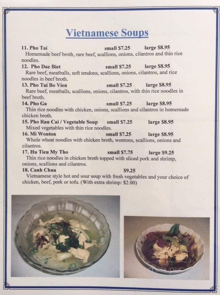Viet Thai Restaurant - Essex, VT menu_pic