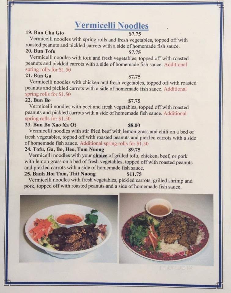 Viet Thai Restaurant - Essex, VT menu_pic
