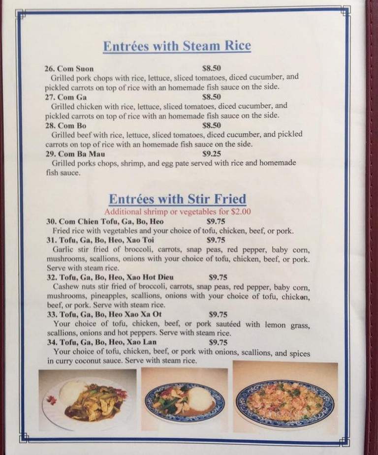 Viet Thai Restaurant - Essex, VT menu_pic