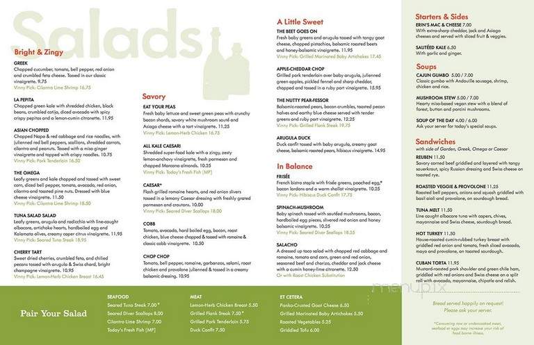 Vinaigrette - Austin, TX menu_pic