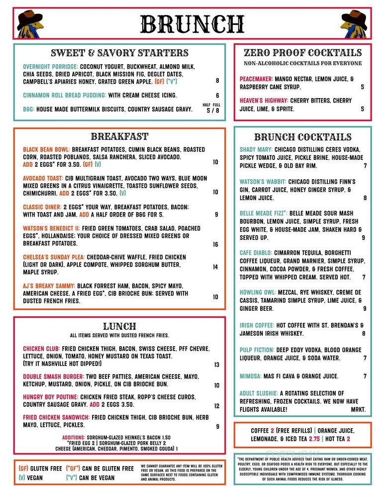 Watson's Shack & Rail - Champaign, IL menu_pic