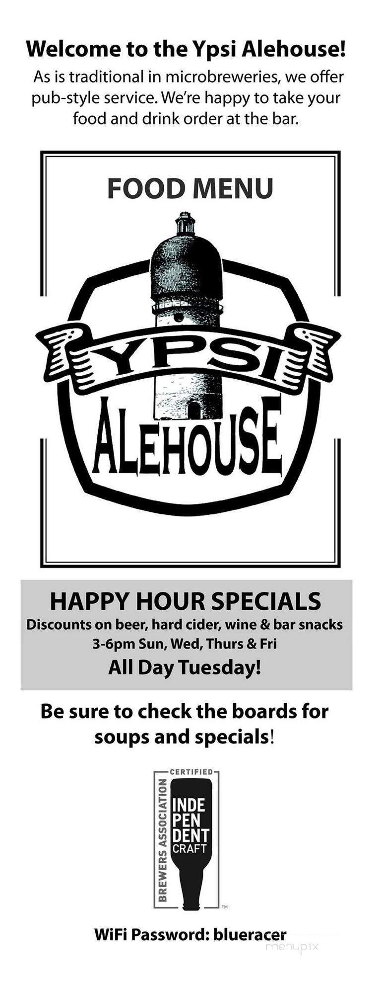 Ypsi Alehouse - Ypsilanti, MI menu_pic