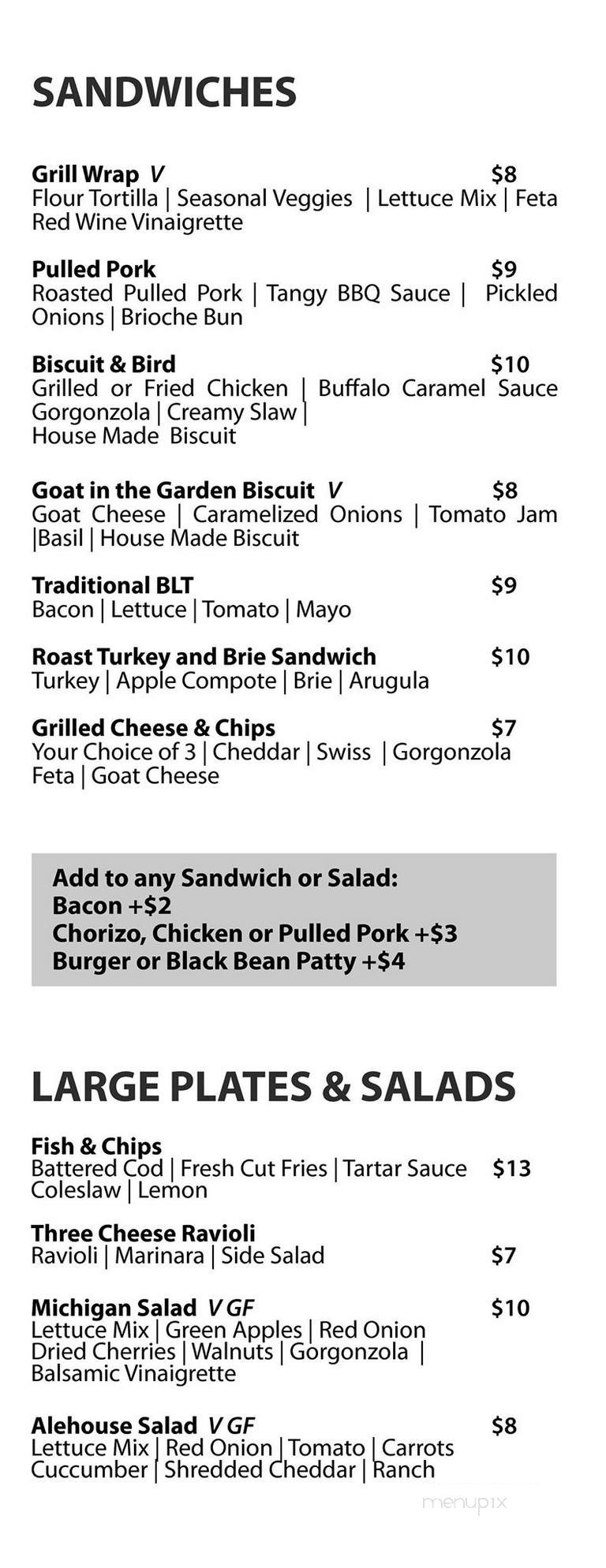 Ypsi Alehouse - Ypsilanti, MI menu_pic