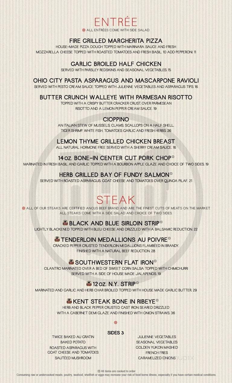 Nineteen10 - Kent, OH menu_pic