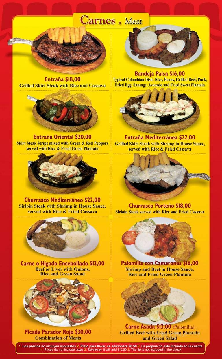 Parador Rojo 2 - Elizabeth, NJ menu_pic