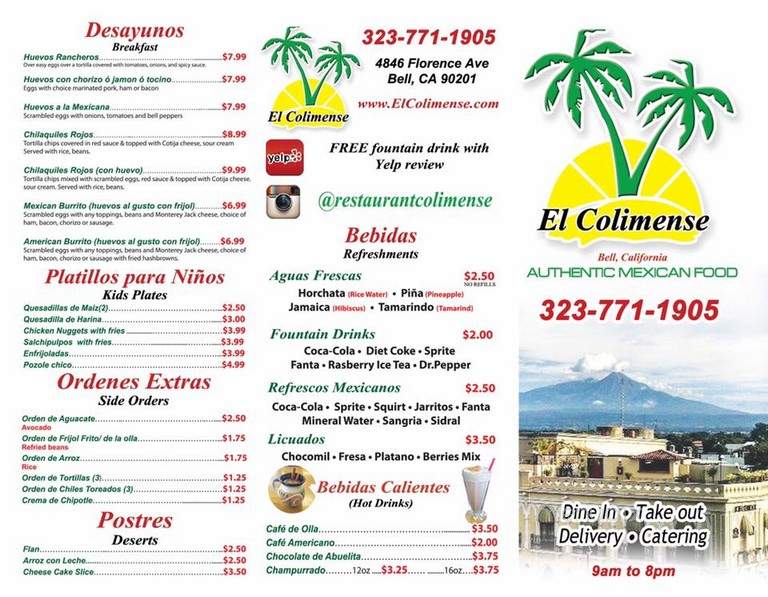 Rincon Huasteco - Bell, CA menu_pic
