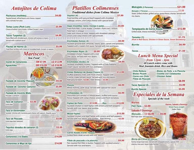 Rincon Huasteco - Bell, CA menu_pic