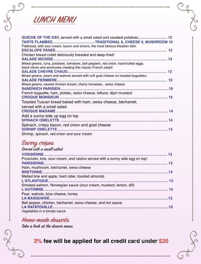 ALsace French Bistro - Tierra Verde, FL menu_pic