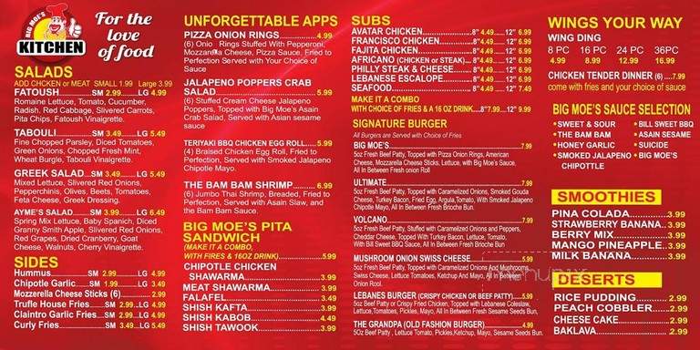 Big Moe's Kitchen - Wayne, MI menu_pic