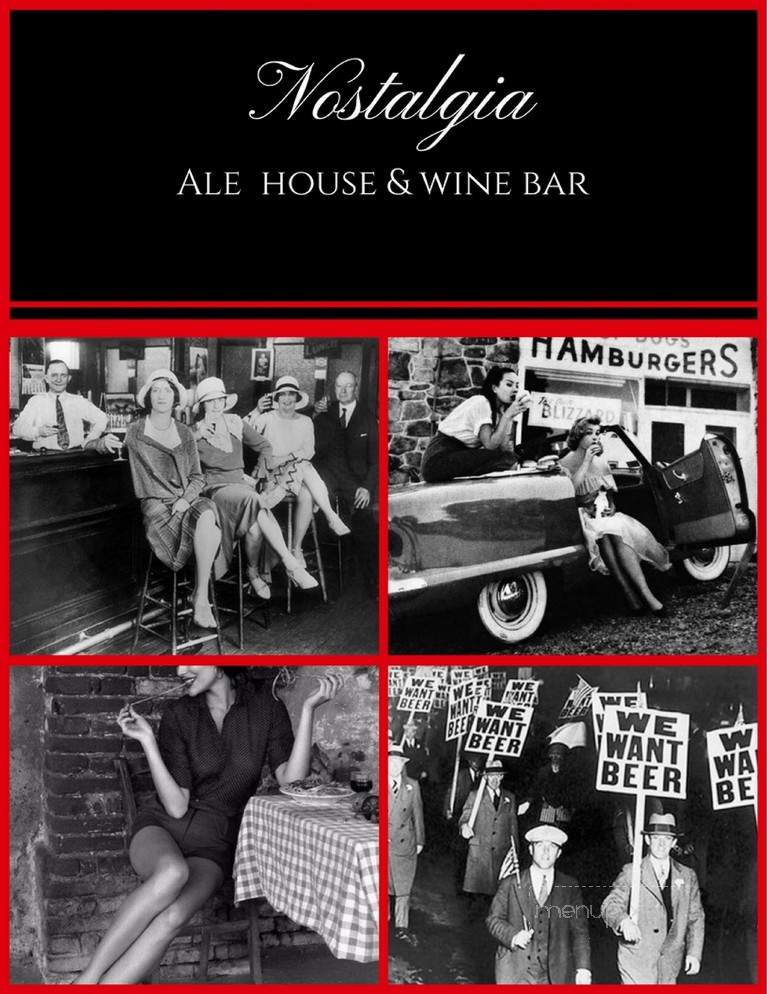 Nostalgia Ale House & Wine Bar - Malta, NY menu_pic