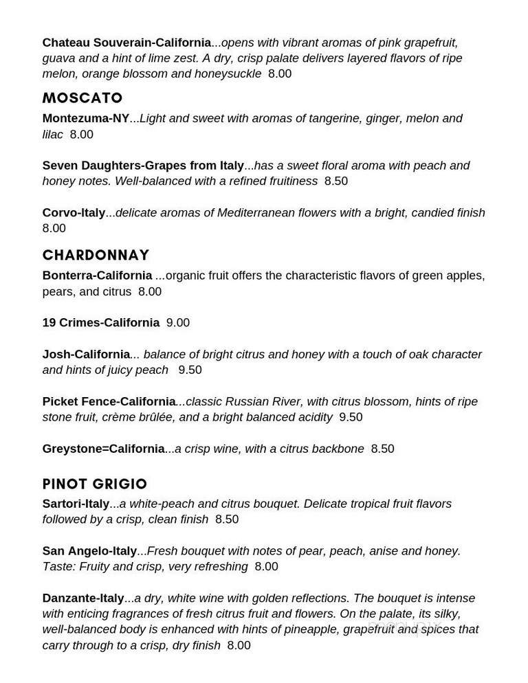 Nostalgia Ale House & Wine Bar - Malta, NY menu_pic
