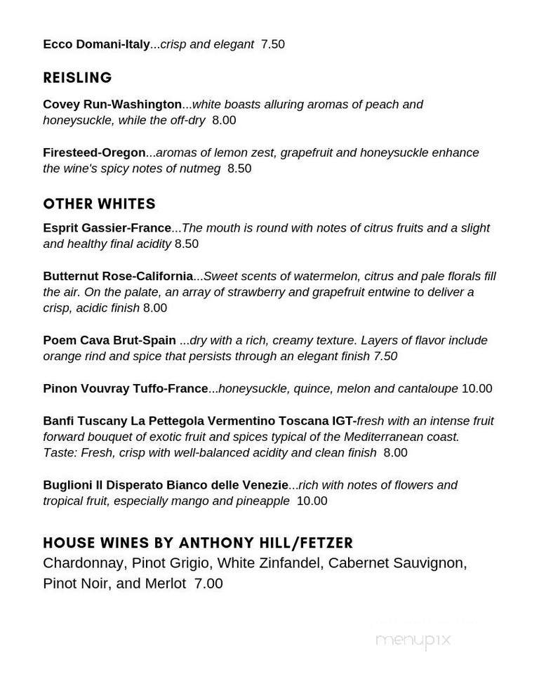 Nostalgia Ale House & Wine Bar - Malta, NY menu_pic