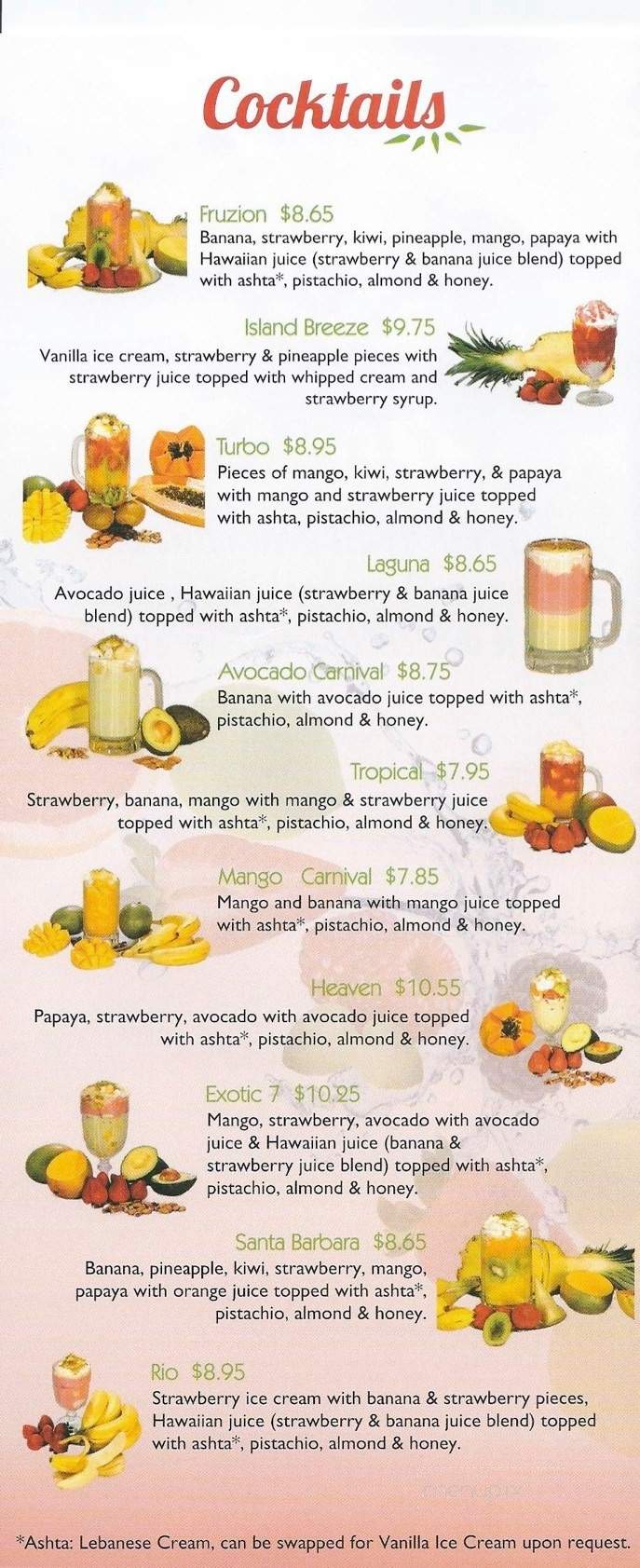 Fruzion - Glendale, CA menu_pic