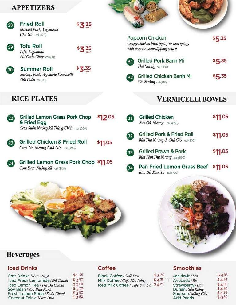 Pho Hoa Noodle Soup - Santa Clara, CA menu_pic