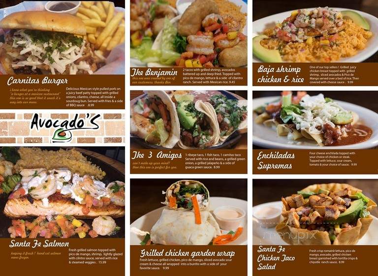 Avocado's - West Monroe, LA menu_pic