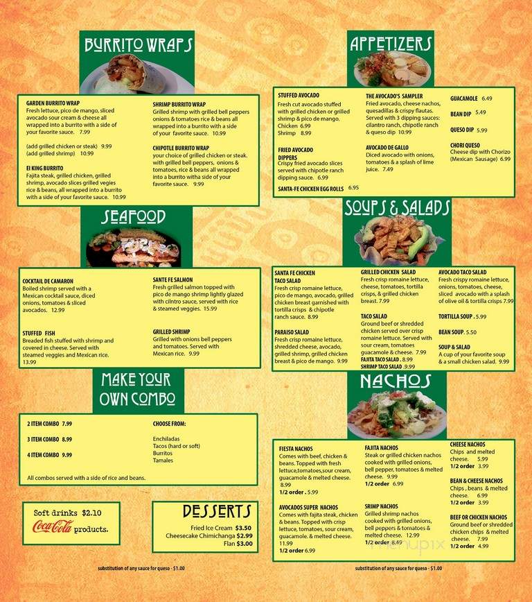 Avocado's - West Monroe, LA menu_pic