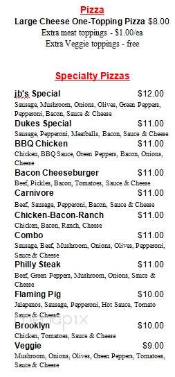 JB's Subs & Grub - Hayes, VA menu_pic