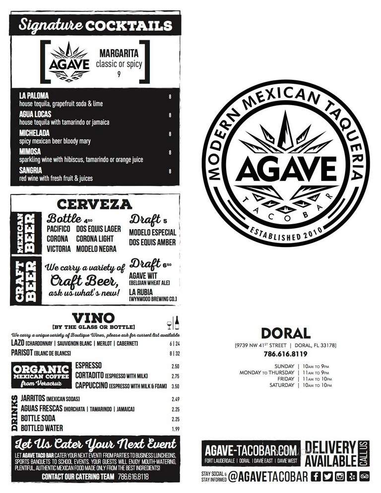 Agave Taco Bar - Doral, FL